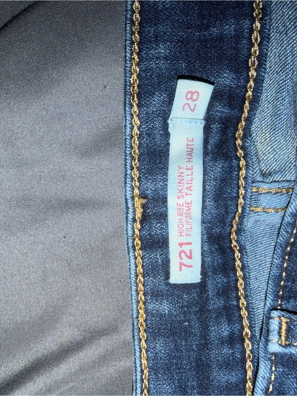 Levi's High Rise Skinny Jeans - Deep Blue Wash